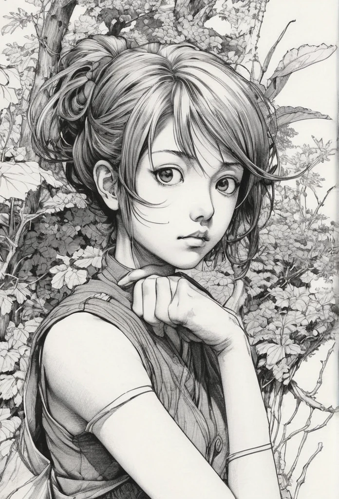 Anime line art, by Naoki Urasawa, sketch, best quality, masterpiece, highly aesthetic, perfect composition, intricate details, ultra detailed, black and white animal