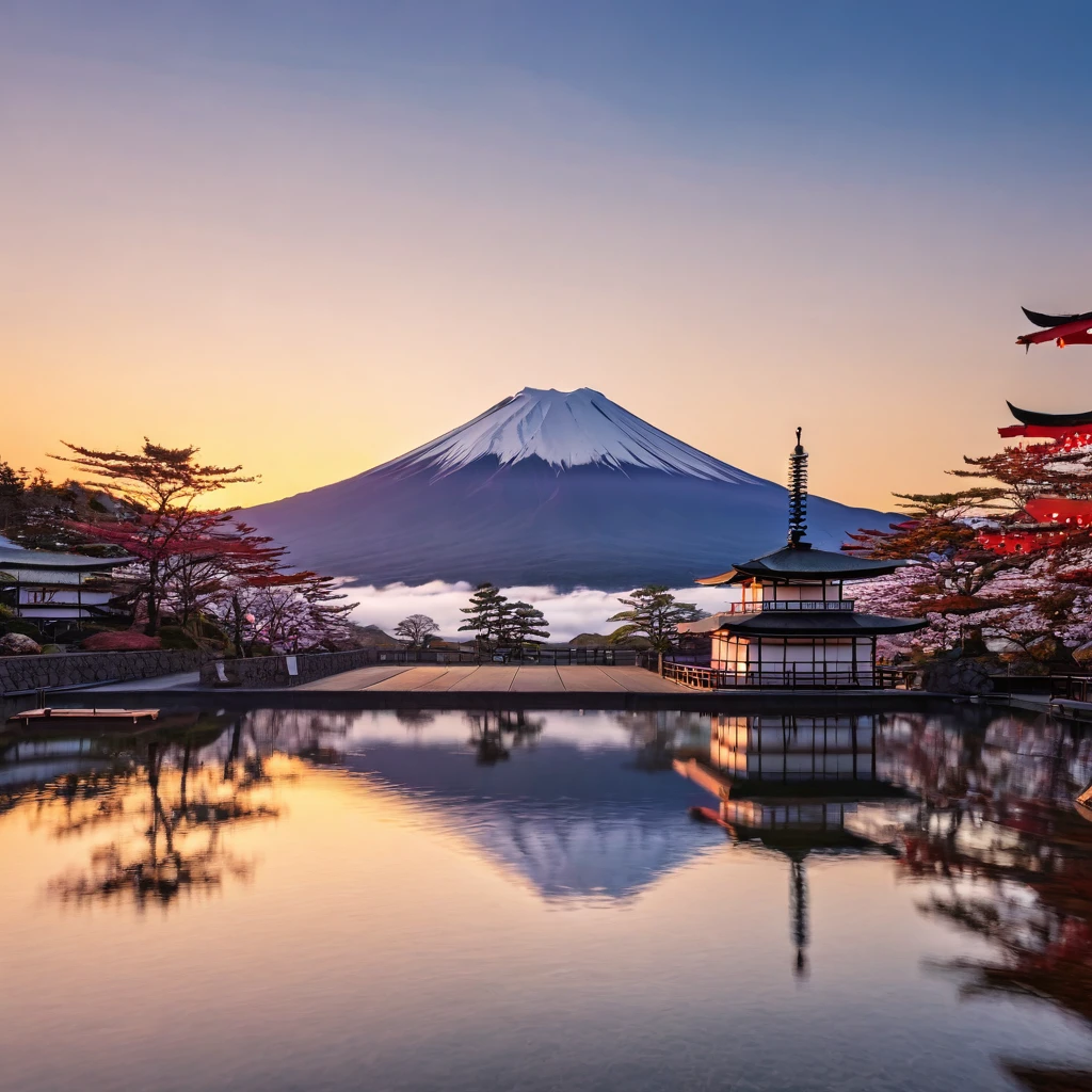 A morning in another world, jukai in mt fuji, divine, mysterious and calm, good morning, ancient Japan, a world where everyone is happy, I wish for world peace. ((Highest quality, 8K, masterpiece: 1.3))

