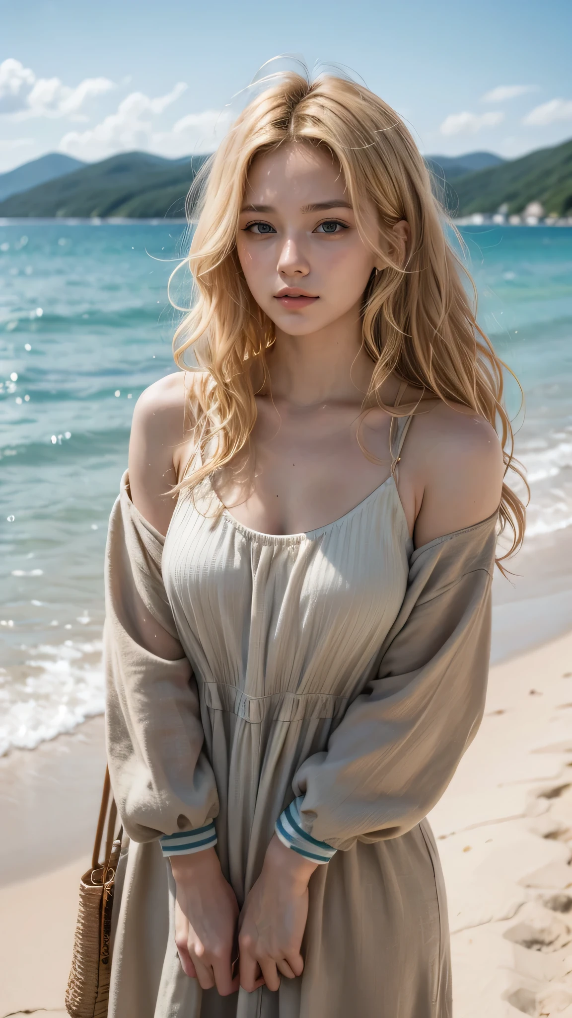 foreground: a beautiful woman, blonde hair wavy in the wind. She is a men's magazine model, She has a subtle smile and flirts with the camera, (She wears a short denim motorcycle jacket, casual ribbed tank top and leather pants with large belt:1.2), background posing in Paris, red light district paris, green trees, pretty flowers, ((sunset:1.3)), (perfect blue eyes:1.21), perfect hands, perfectbody, perfect hair, huge fake breasts, Hair behind the ear, happy attitude, ultra HD, retina, work of art, precise, anatomically correcte, texturized skin, super detaill, High details, high qualiy, awardwinning, best qualityer, high resolution, 16K, 8k,