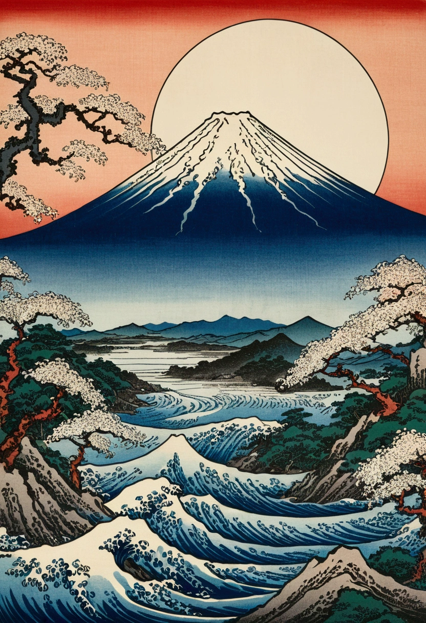 Ukiyo-e　Katsushika Hokusai　big　Fuji Mountain
