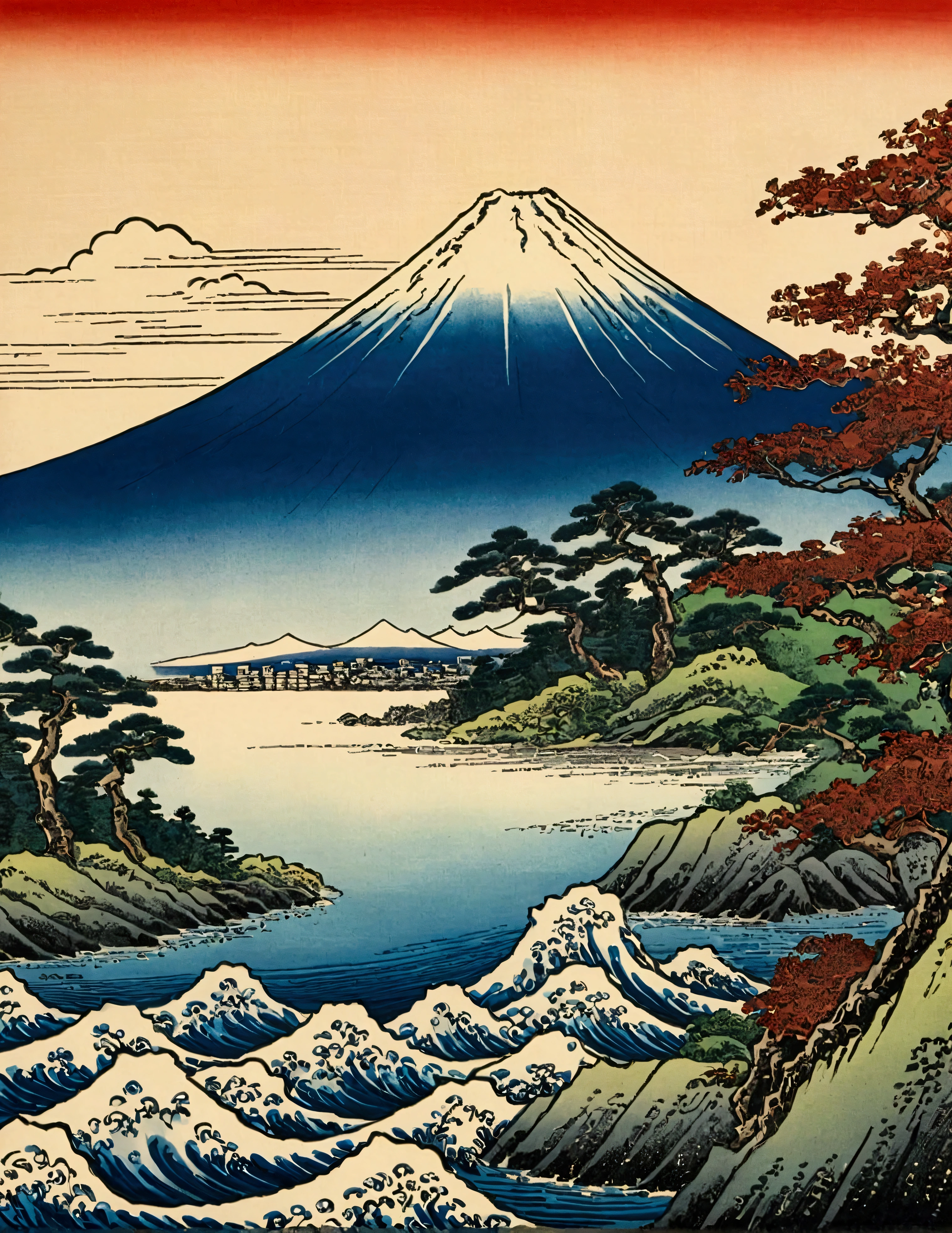 Ukiyo-e Katsushika Hokusai big Fuji Mountain