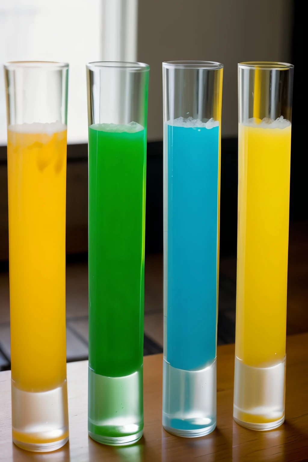 test tubes with solutions of barium chloride and sodium sulfate.