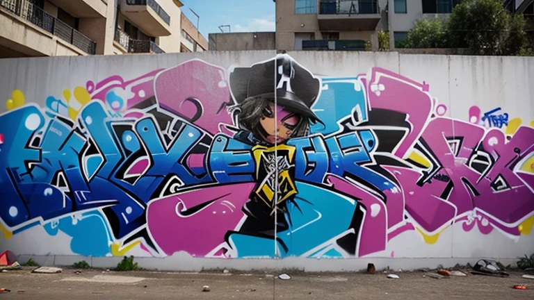 Create a graffiti in style 3"3D style escrito Hip-Hop