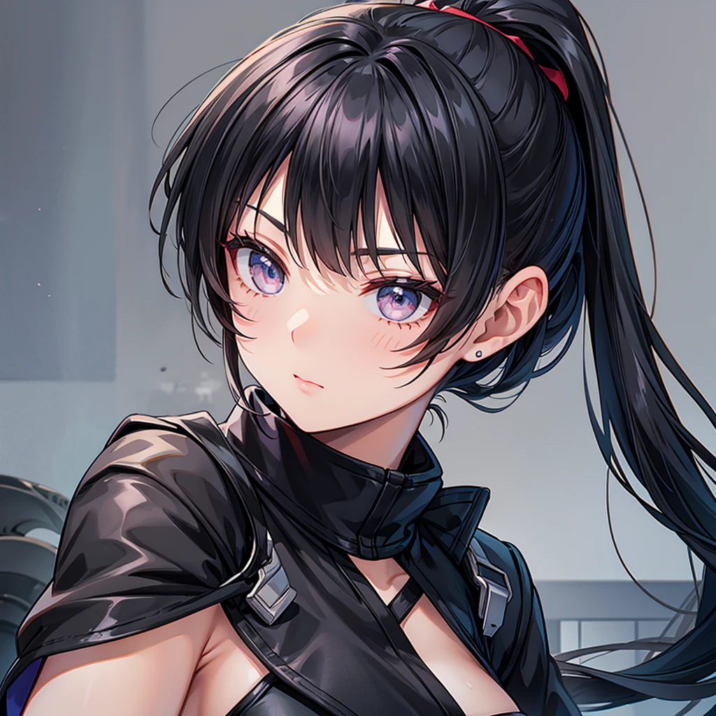 Black Hair ponytail Self-Defense Forces