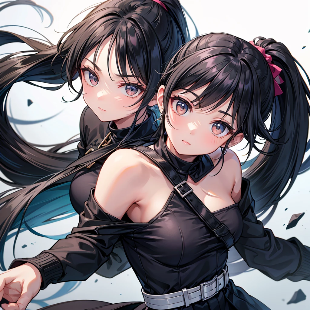 Black Hair　ponytail　Self-Defense Forces　beautiful girl　One person