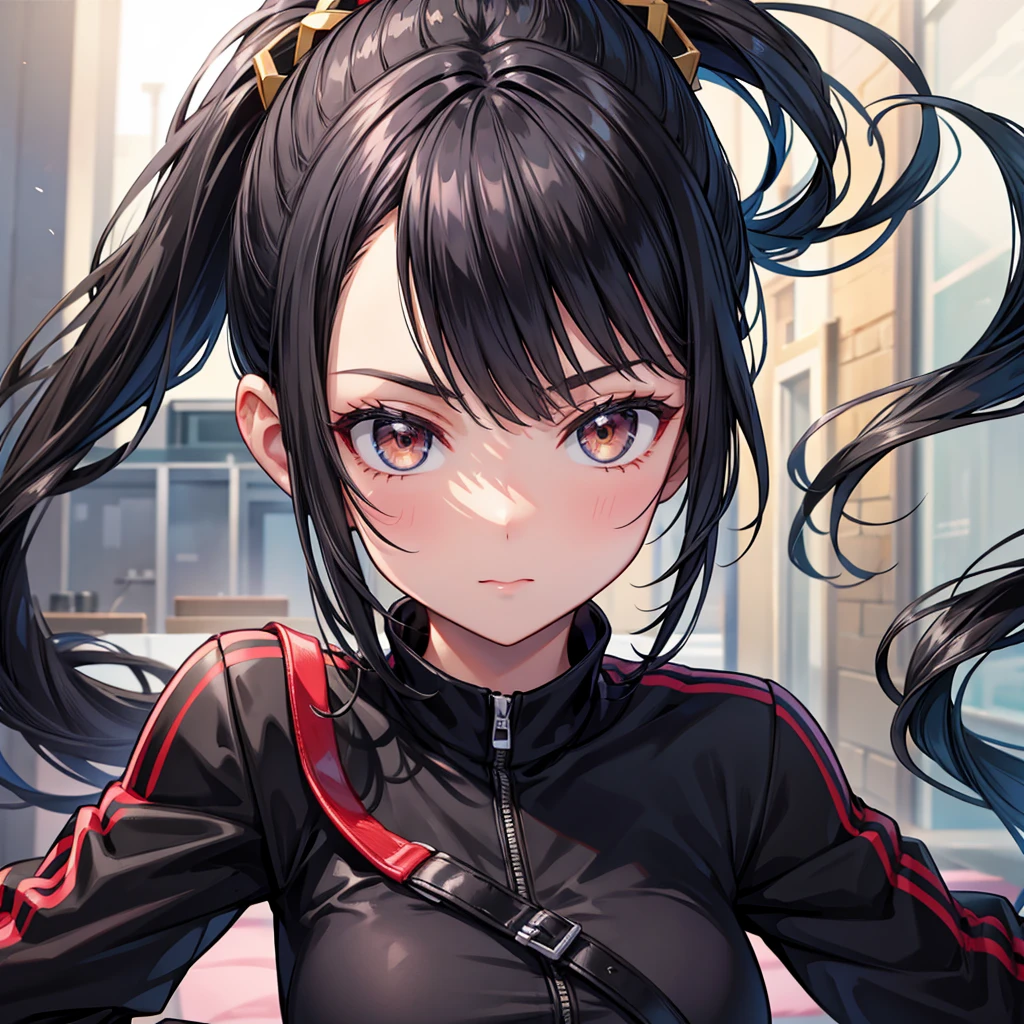 Black Hair　ponytail　Self-Defense Forces　beautiful girl　One person