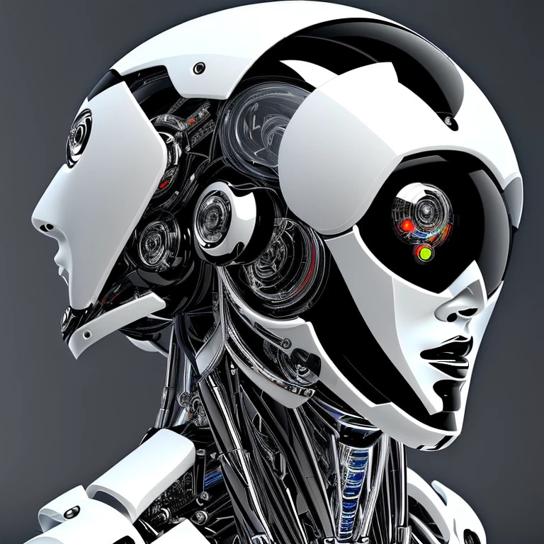 An ai futuristic cyborg robot hyper realistic UHD