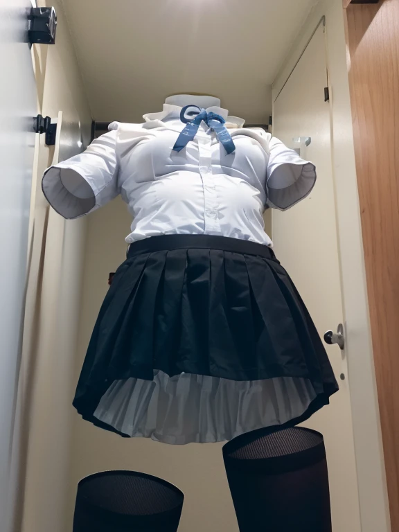 You can even see the feet, (Arch your back), Be patient with peeing, mini skirt, (From below), uniform, (can not see, No humans, Headless, Faceless:1.5), Cute big tits, (8k, RAW Photos, Highest quality, masterpiece:1.2), (Realistic, photo-Realistic:1.37), Photon Mapping, Radio City, ((Hasselblad Photography)), Physically Based Rendering, whole body, socks