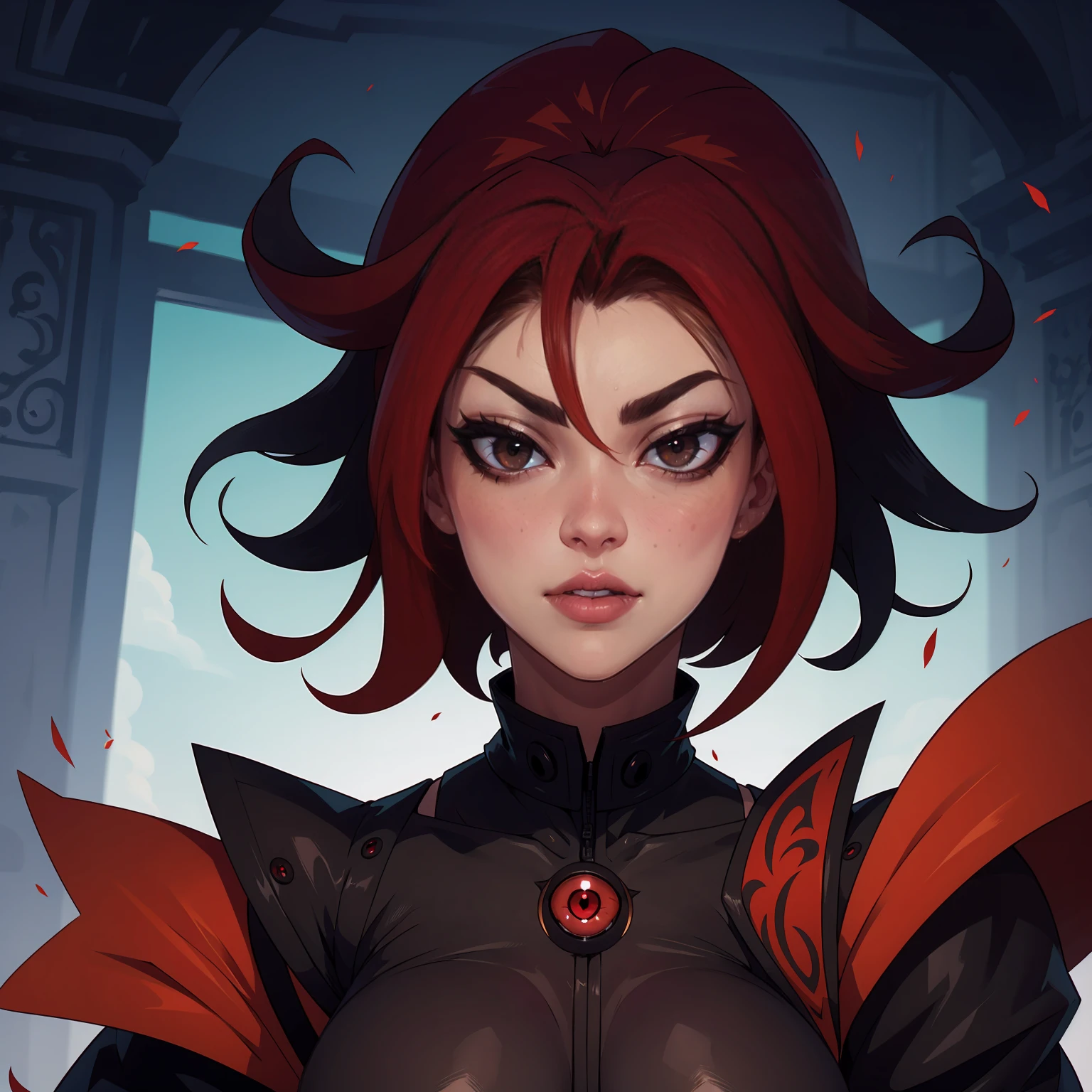 kajin, (beautiful red eye:1.4)