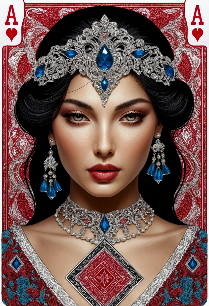 sensual woman playing cards
