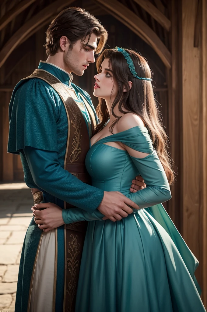 Hay una mujer de pie junto a una mujer con un vestido,(((NSFW))), Magali Villeneuve y Monet, romantic storybook fantasy, Fairytale fantasy, molestar, Rococo style dress, Elegante cosplay glamuroso, guapo, cuentos, parodia, Plano amplio del libro de cuentos :: Disco duro, Estilo de libro de cuentos, fantasy fairytale story, romance novel cover, Rococo Queen