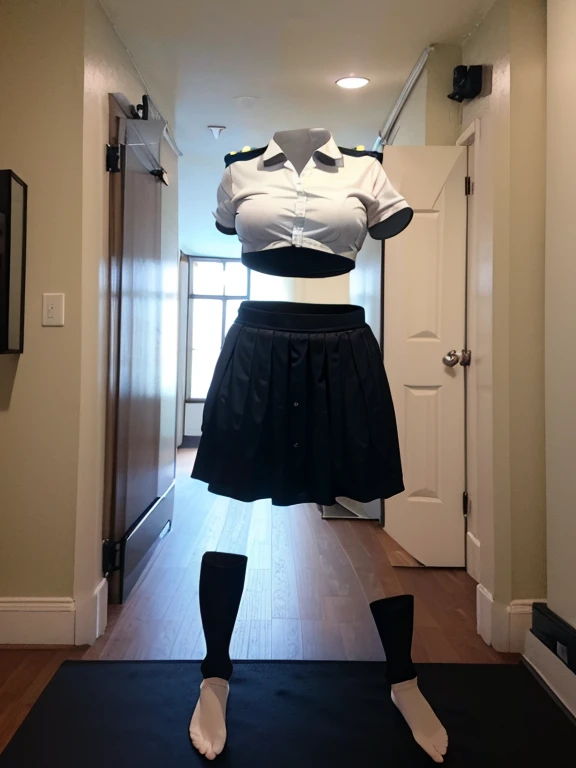 You can even see the feet, (Arch your back), Be patient with peeing, mini skirt, (From below), uniform, (can not see, No humans, Headless, Faceless:1.5), Cute big tits, (8k, RAW Photos, Highest quality, masterpiece:1.2), (Realistic, photo-Realistic:1.37), Photon Mapping, Radio City, ((Hasselblad Photography)), Physically Based Rendering, whole body, socks