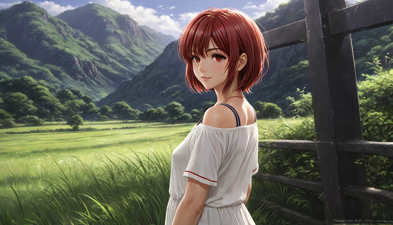 [[Clannad Style]], [[Cute girl with short hair and red bangs]], [[Red eyes]], [[dark, dark森の背景]], [[Lack of natural light]], [[Great quality]],[[masterpiece]], [[Best Artist]], [[Top performance]], [[16K quality]], [[High resolution+]]