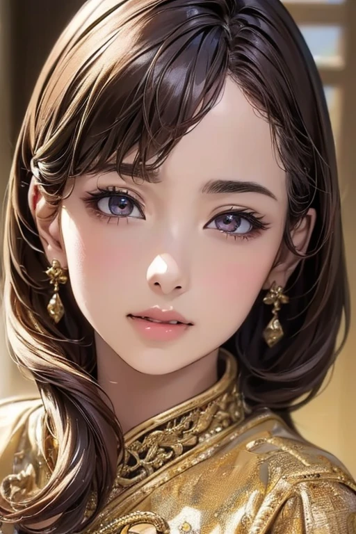 ((Highest quality)),(超High resolution),(Very detailed),(Detailed Description),((The best CG)),(masterpiece),Ultra-detailed art、(Highest quality、8k、32K、masterpiece)、(Realistic)、(Realistic:1.2)、(High resolution)、Very detailed、Very beautiful face and eyes、1 female、Tight waist、Delicate body、(Highest quality、Attention to detail、Rich skin detail)、(Highest quality、8k、Oil paints:1.2)、Very detailed、(Realistic、Realistic:1.37)、Bright colors、