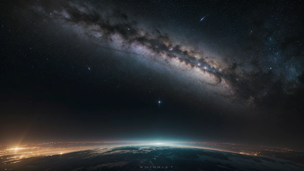 Create a picture of the Andromeda Galaxy main art, stefan koidl inspired, Inspirado Lt. Władysław Stžeminski, Cinematography concept art, inspired by Mike Winkelmann, weta, inspired by Marius Borgeaud, author:Matthias Koroth (Depth of field), cinematic lighting, ray tracing, mosaic art, 16K