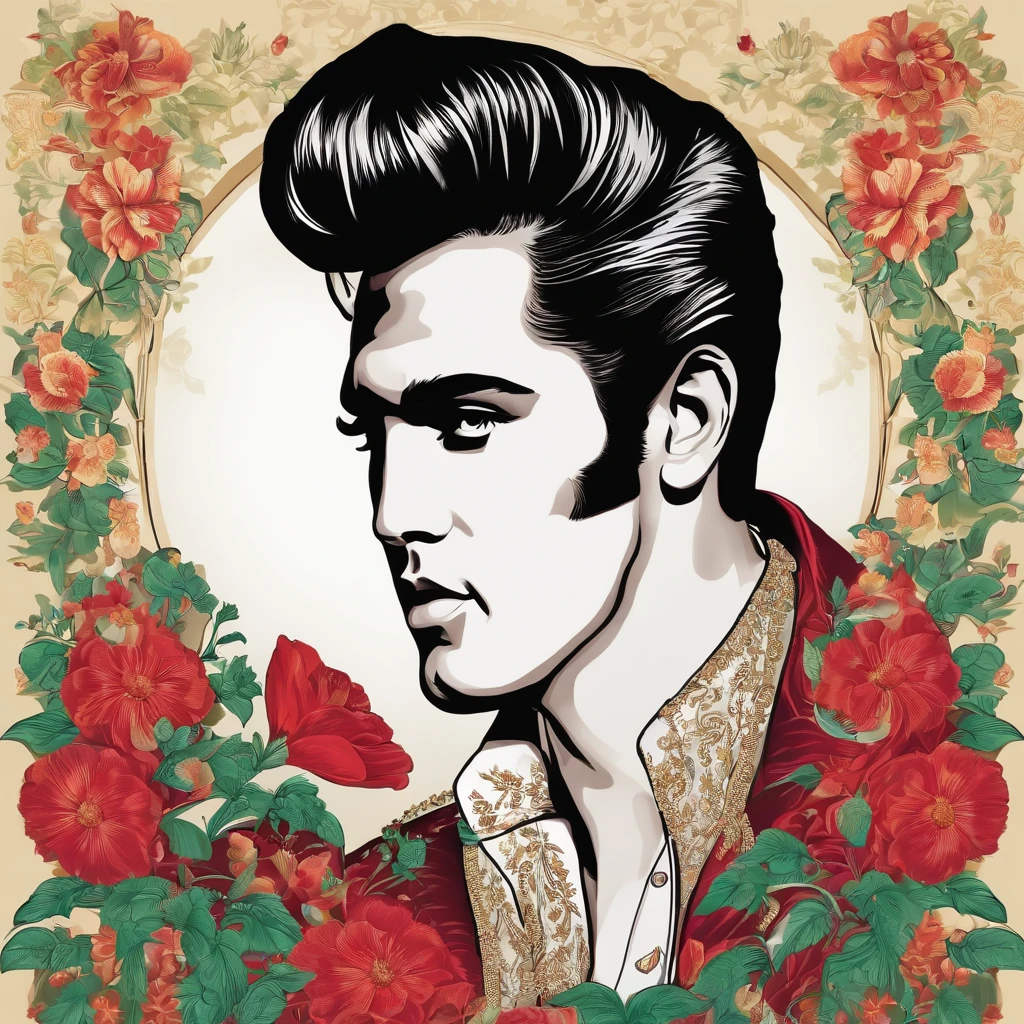 Elvis-like pompadour boy