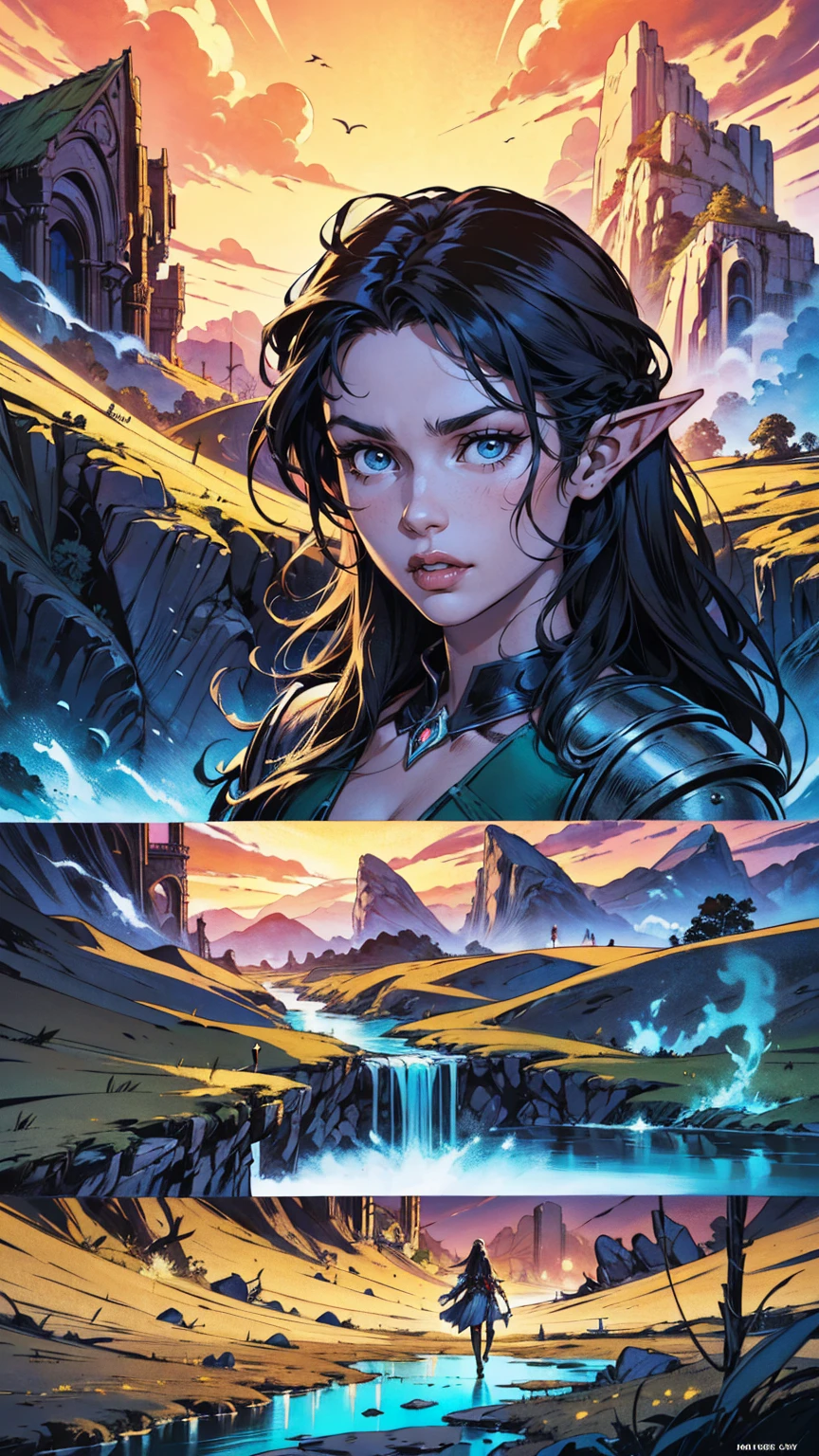 a woman with long hair and elf make-up stands in a stream, 4k fantasy art, detailed fantasy digital art, hyper-realistic fantasy art, Realistic fantasy artwork, beautiful fantasy art, HD-Fantasy-Kunst, detailed fantasy art, realistic fantasy painting, very beautiful fantasy art, digital art fantasy art, 4k highly detailed digital art, Detailed digital art in 4K, amazing fantasy art