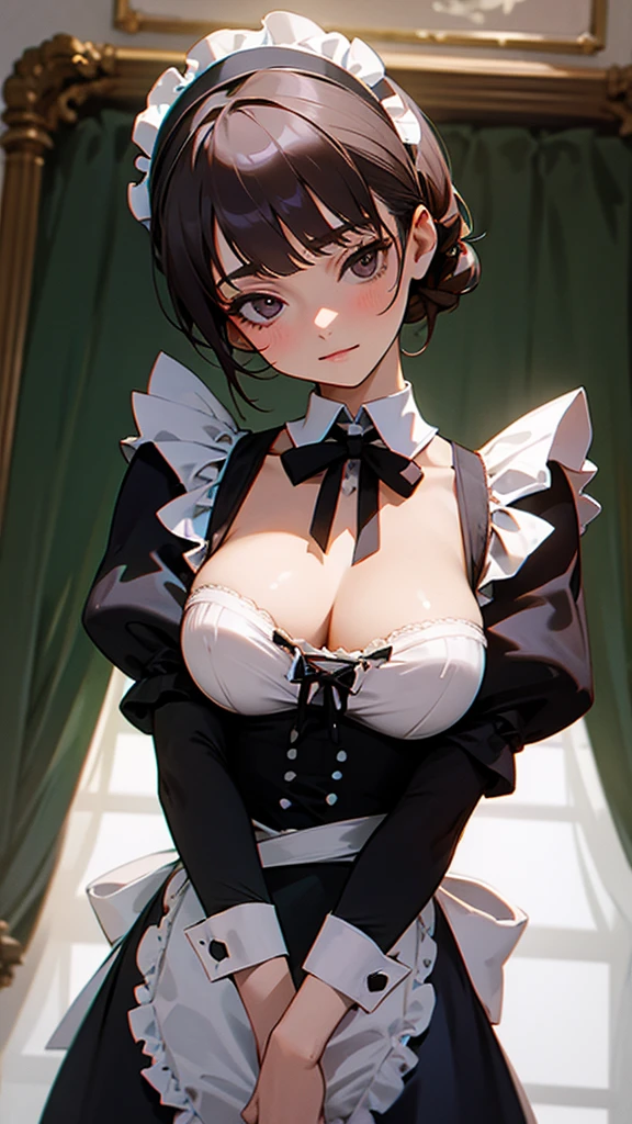 Maria victorian maid, transparent panties, huge boobies 
