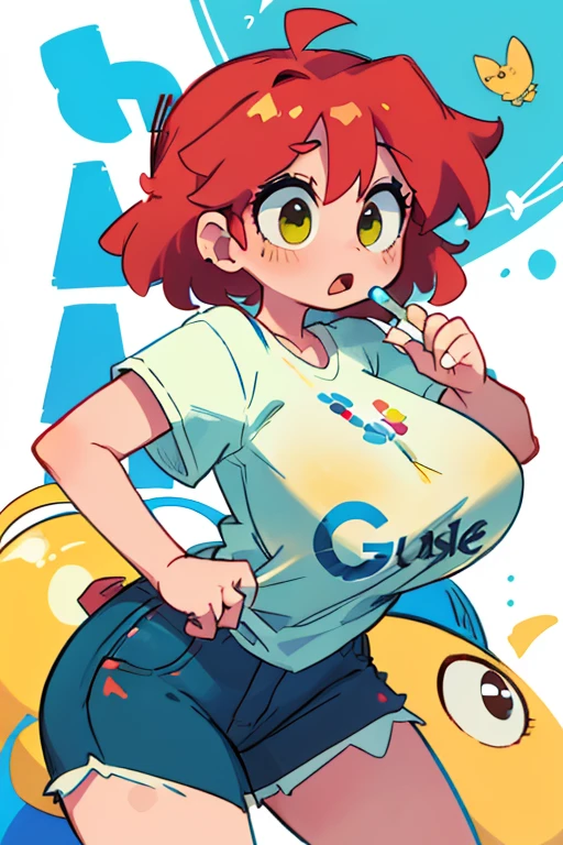power,Marin Kitagawa fanart, gapmoe yandere, Anime moe art style, Cute style,Fleshy thighs,Perfect curves,Loving pupils,expression