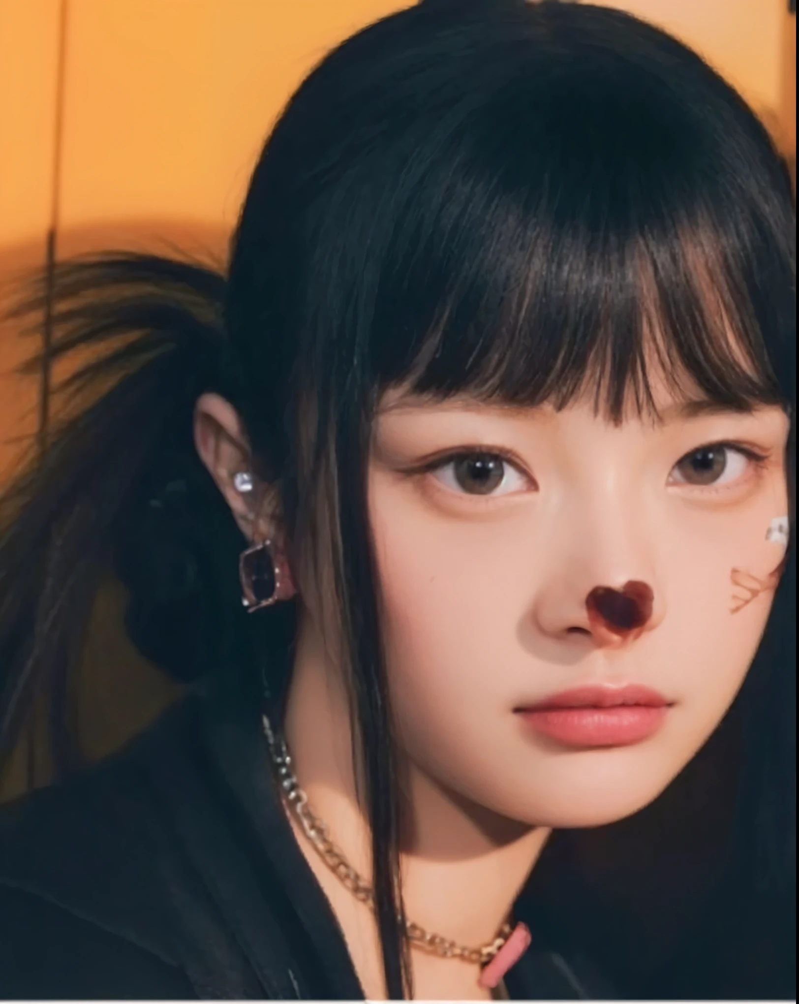(((masterpiece))),(((High resolution)))、(((8K)))、(((perfect face)))、((1girl, animal_ear_fluff, animal_ears, bangs, bare_shoulders, black_hair, blush, breasts, cat_ears, closed_mouth, eyebrows_visible_through_hair, green_eyes, grey_background, hair_between_eyes, karyl_(princess_connect!), long_hair, looking_at_viewer, medium_breasts, multicolored_hair, shirt, simple_background, sleeveless, sleeveless_shirt, solo, upper_body, white_background, white_shirt, ,arms behind back, (((arms bound, shibari, bondage, rope))), ballgag，bondage (Shibari,hands tied behind back), (Shibari), BDSM,Tied up, legs tied，ballgag