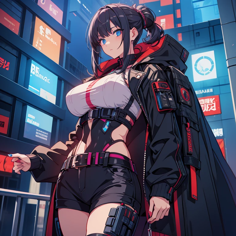 Futuristic cyberpunk lady, Big