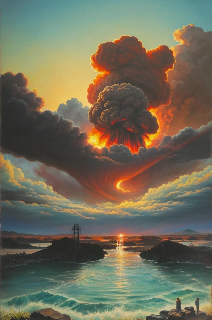 A memorial painting for the day the atomic bomb was dropped on Japan