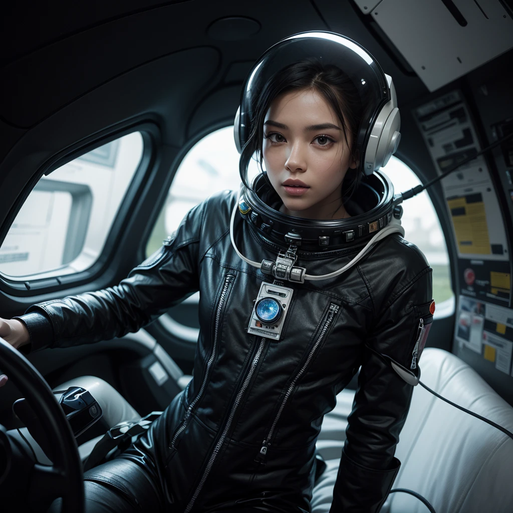 A black futuristic astronaut from cabrlo liso.