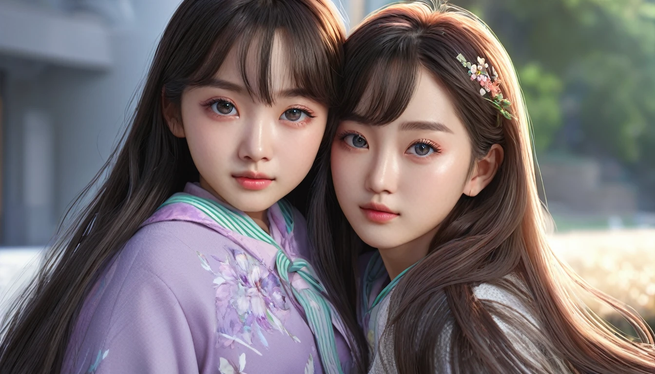 (Realistic:1.4), Highest quality, masterpiece, Ultra-high resolution, 1人のmaleの子, duo, One girl, (Detailed face:1.2), (Detailed eyes:1.2), (Detailed Hair:1.2), (Detailed clothing:1.2), 4K, male, (close your eyes)