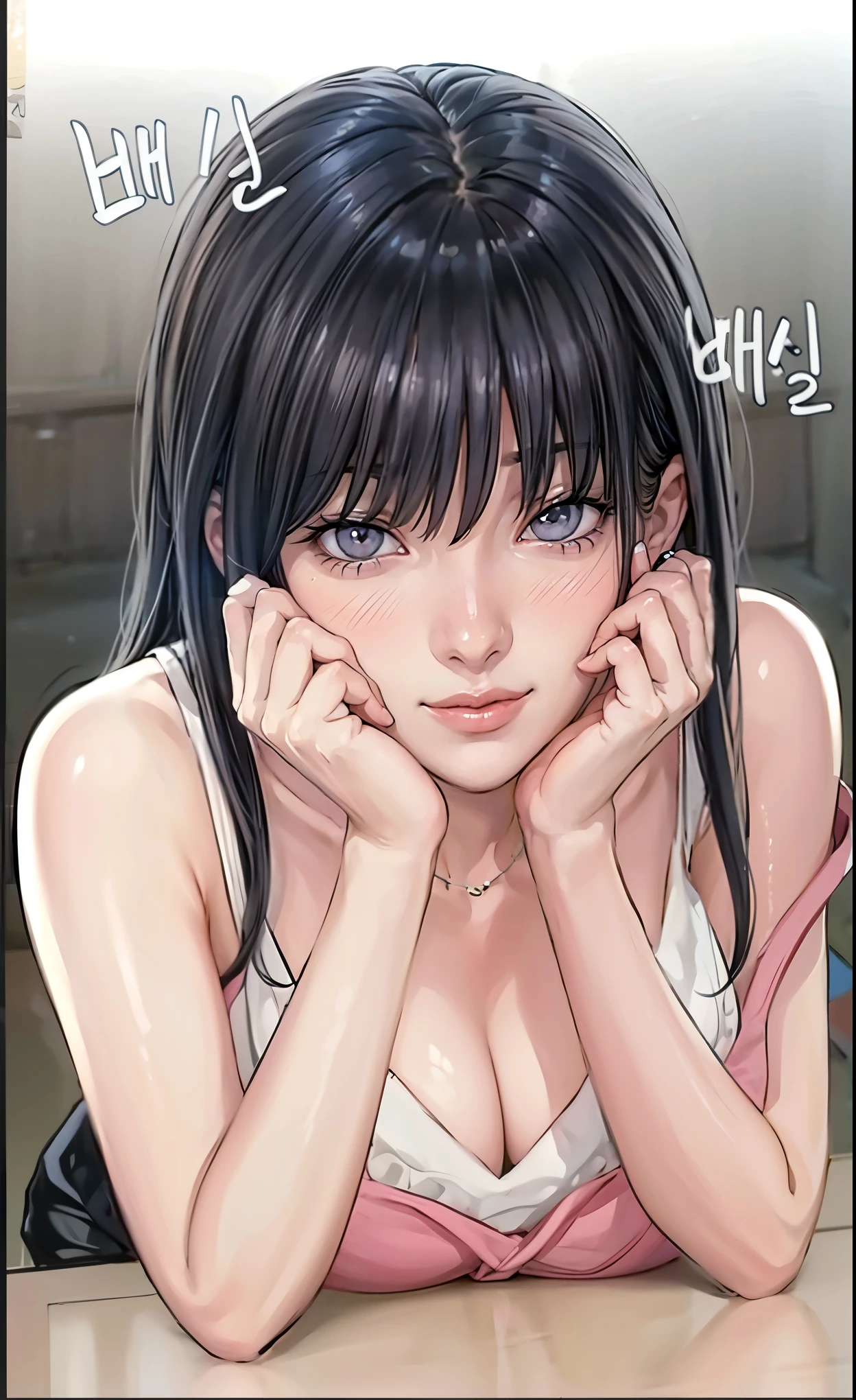 (highest quality,4K,High resolution,masterpiece:1.2),Japanese women,Cowgirl,Portraiture,Vibrant colors,Bright lighting、Bright room、slender、(Small Breasts 1:6)、Blushing、Wearing a white knit