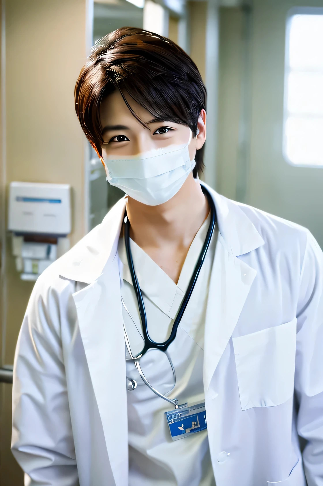 Wearing a surgical mask