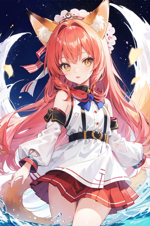 Fox Girl, Anime Girls, Kitten, goddess, Fox's Tail, I look at you excitedly, Vulgar body, Send Pose, Big Breasts, Fluffy tail with attention to detail, Long white hair, Bald Makeup, Fox Makeup, World of cinema, Dark Room, Erotic clothing, A choker with bells around the neck, Silver Hair, Masturbation, It took my breath away, fun
