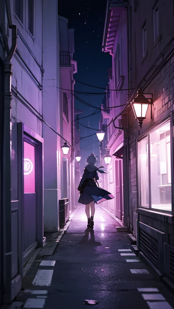 Une rue dans la nuit
