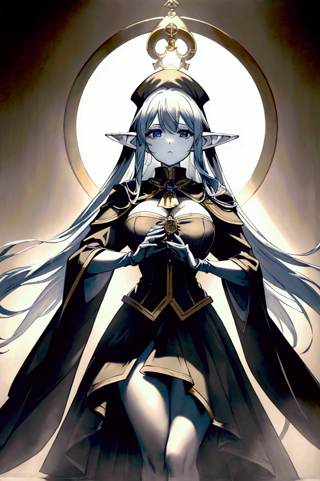Highest quality, masterpiece, Ultra-high resolution, female、Big Breasts、Elf、guillotine、Head yoke、Dead、すでにguillotineで首を切断された、Headless body、Rolling Heads