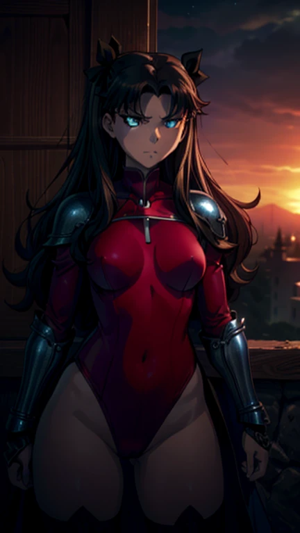 ((tohsaka_rin_fatestaynightufotable, anime_style)), grand mage armour, skimpy leotard armour, jewels and magic, action pose, posing, seductive, 4k, highres, masterpiece, HDR, UHD, sharp focus, highly detailed armour, (a beautiful detailed anime girl with long red hair in a seductive action pose, wearing a grand mage armour with a leotard-style armour design, jewels and magic effects, 4k, highres, masterpiece, HDR, UHD, sharp focus, highly detailed armour, photorealistic, cinematic lighting)