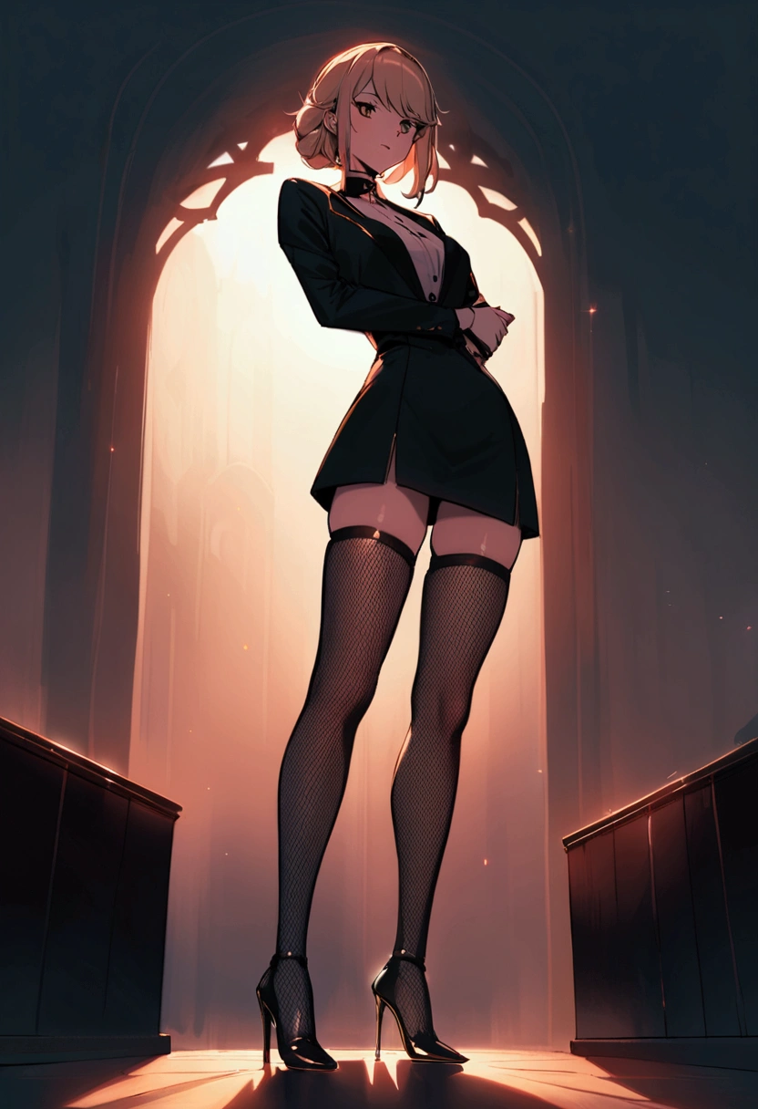 taylor swift as patrick star with long legs fishnet stockings tall thigh high stiletto boot heels