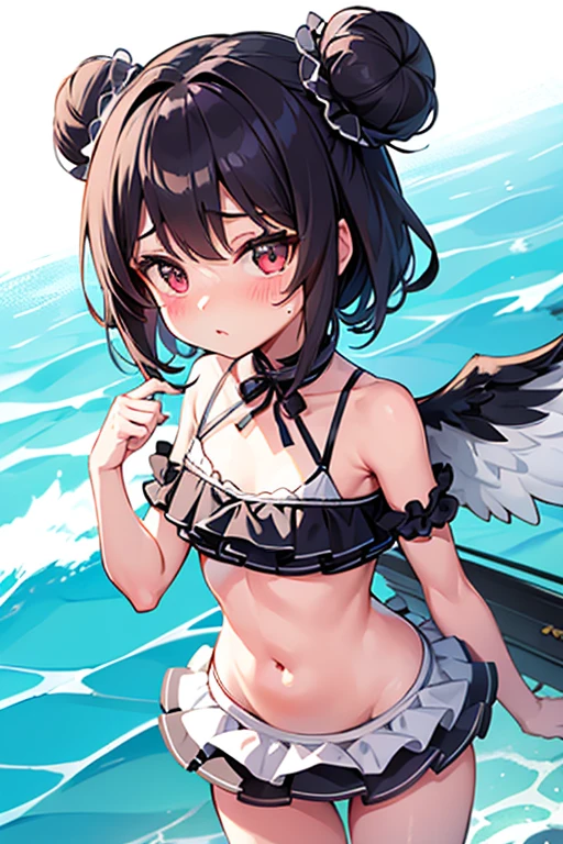 woman, Swimwear、Spread your legs wide、From below、Fly Hearts、Sweaty、Embarrassing、Anal Sex、Braid