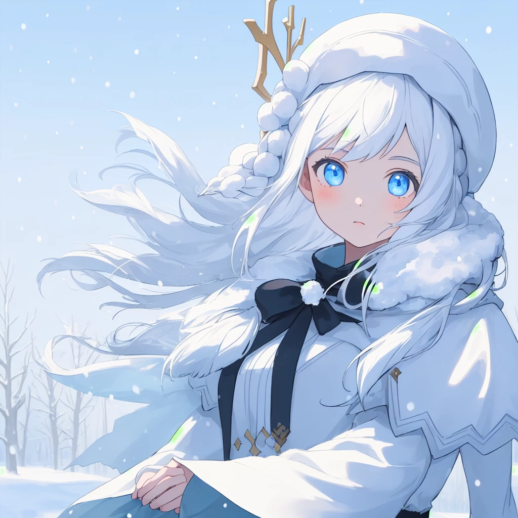 masterpiece, 1girl, snow, 