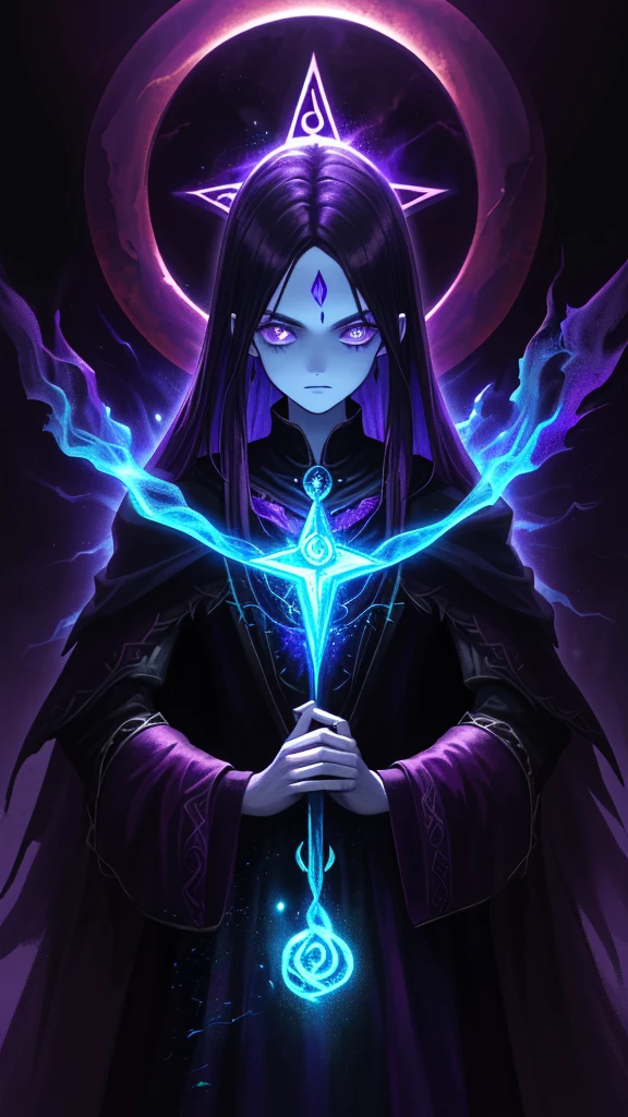 (an alquimian sorcerer, dark magic, mysterious potions, ancient symbols),(best quality, highres, vivid colors), (fantasy, dark fantasy, mystical), (rich reds, deep purples, smoky blues), (ethereal lighting, candlelight, spellbinding)