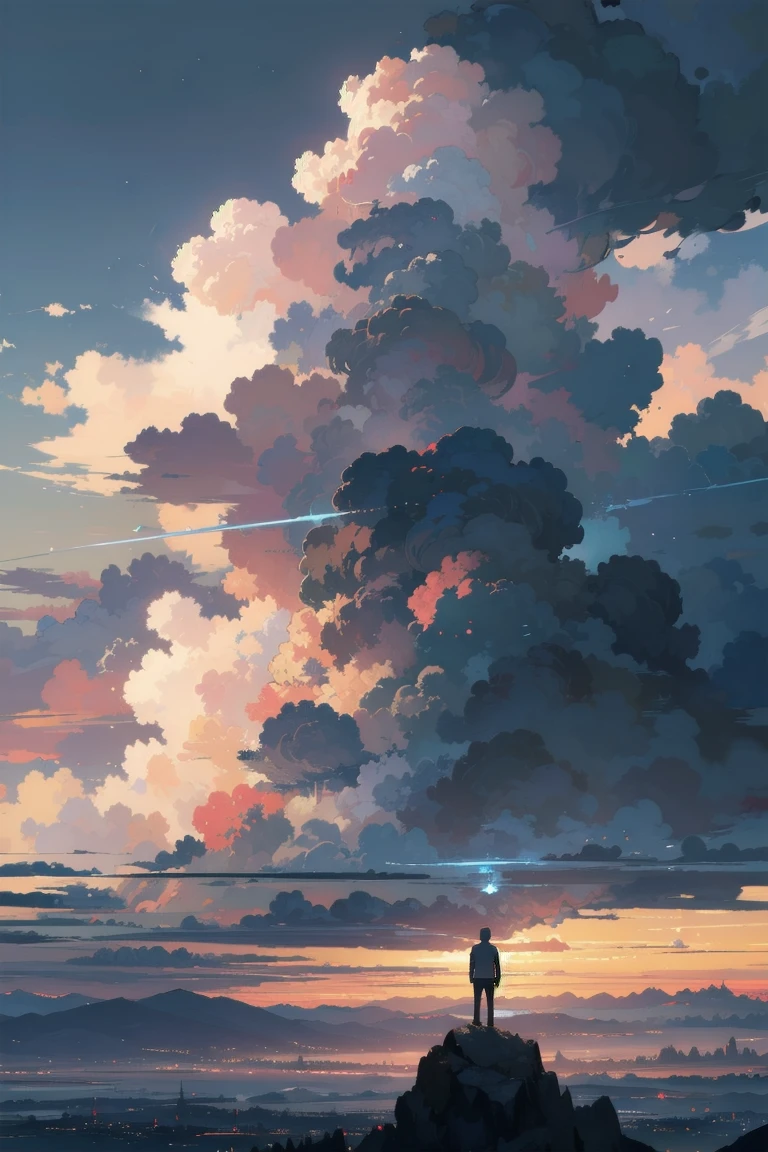 In the sky、In the sky、In the skyの写真 , Clear skies,  (cloud:1.3), Realism Break
(masterpiece:1.2), (Highest quality), 4K, Very detailed, (Dynamic configuration:1.4), (Glowing lights, Atmospheric lighting), dream-like, Magic, (alone:1.2)