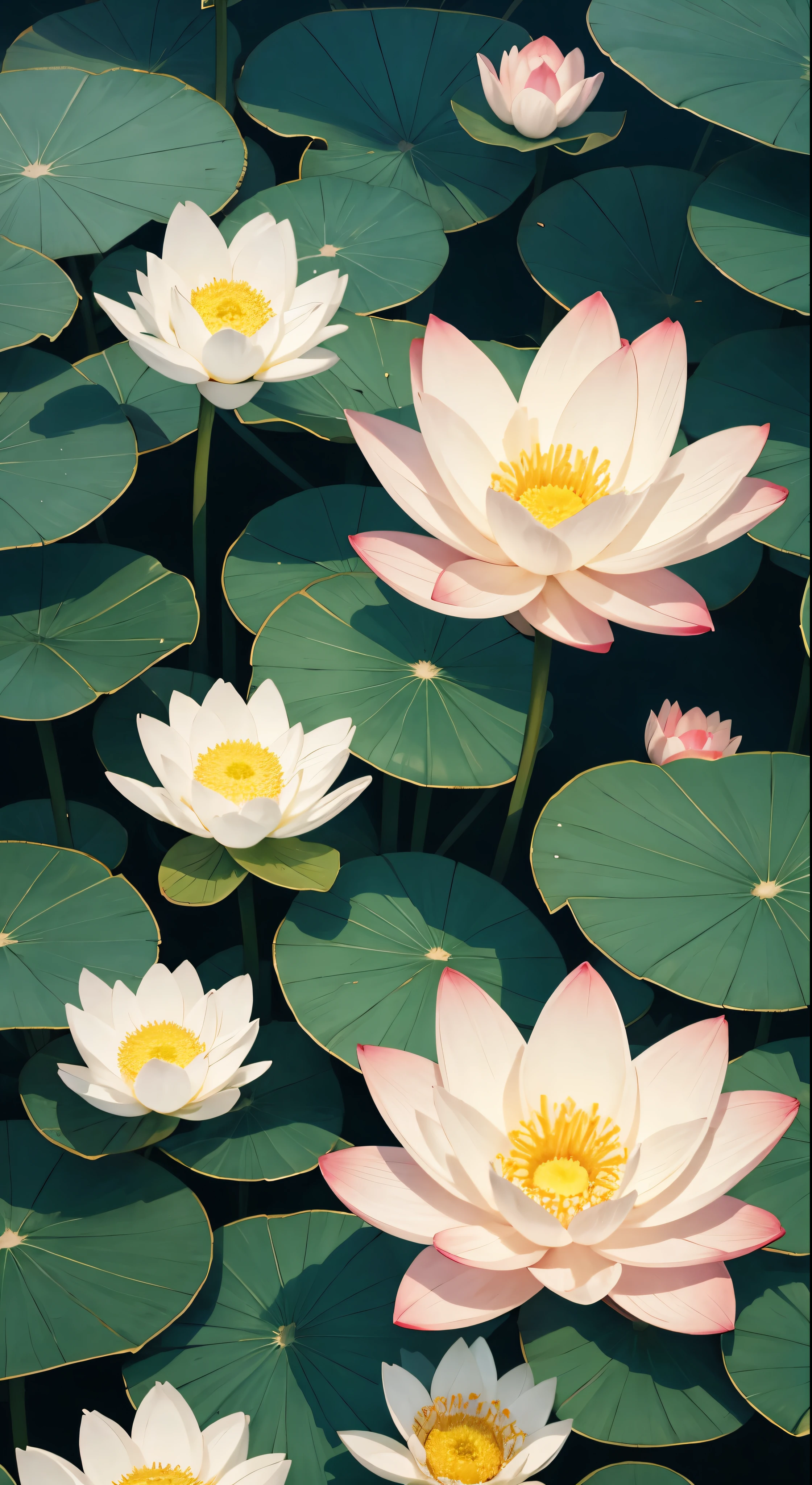 shukezouma, negative space, shuimobysim, (Minimalism:1) , lotus,  