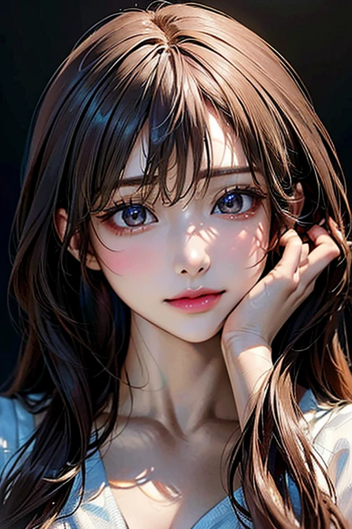((Highest quality)),(超High resolution),(Very detailed),(Detailed Description),((The best CG)),(masterpiece),Ultra-detailed art、(Highest quality、8k、32K、masterpiece)、(Realistic)、(Realistic:1.2)、(High resolution)、Very detailed、Very beautiful face and eyes、1 female、Tight waist、Delicate body、(Highest quality、Attention to detail、Rich skin detail)、(Highest quality、8k、Oil paints:1.2)、Very detailed、(Realistic、Realistic:1.37)、Bright colors、Beautiful Japanese Women、Detailed face、Smooth Skin、
