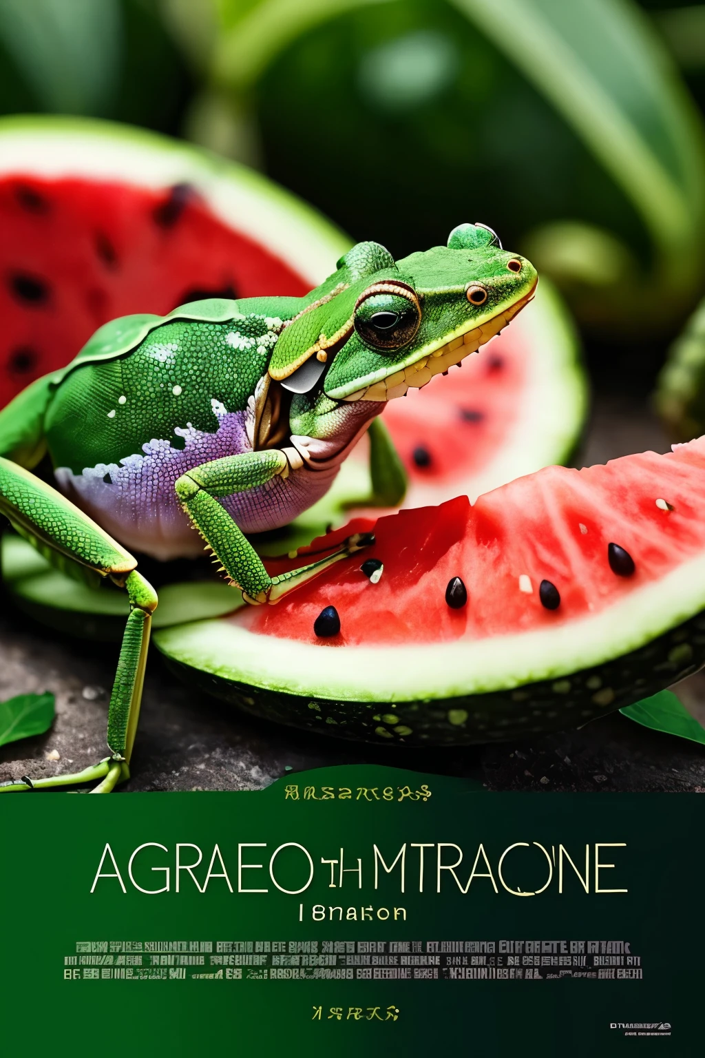 (Highest quality、High resolution、8k、masterpiece: 1.2、mysterious)。Collect all kinds of green things and describe as many varieties as possible。（for example、Praying Mantis、chameleon、leaf、Green plane、Green train、Dragon、excel、watermelon、cucumber、Bitter gourd、Frog、Kappa、Grinch、mask）