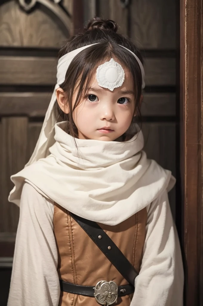 1girll,delicated face,Mummy costume,Bandages wrap around the whole body