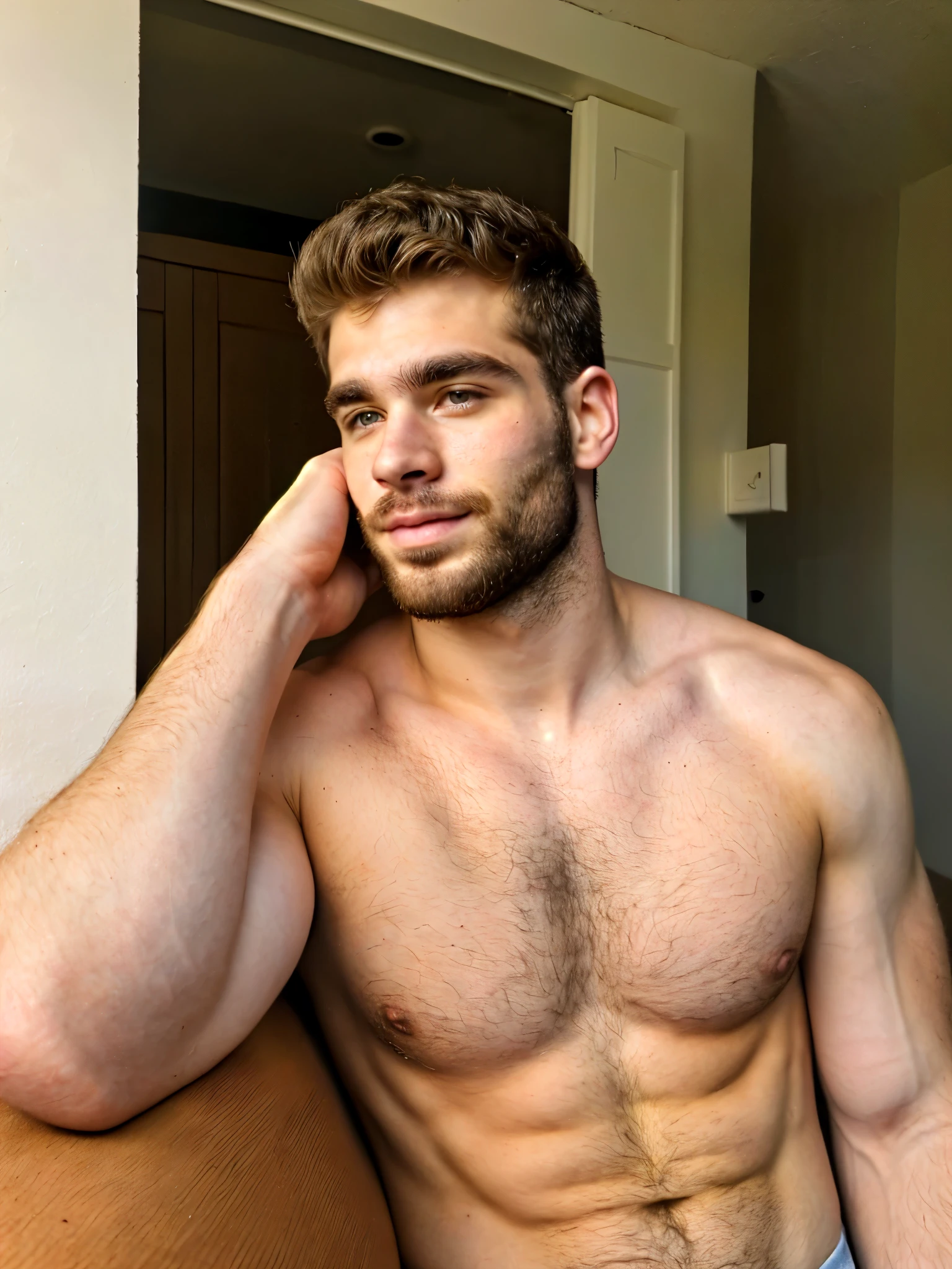 arafed man 25 years old semi hairy hunk