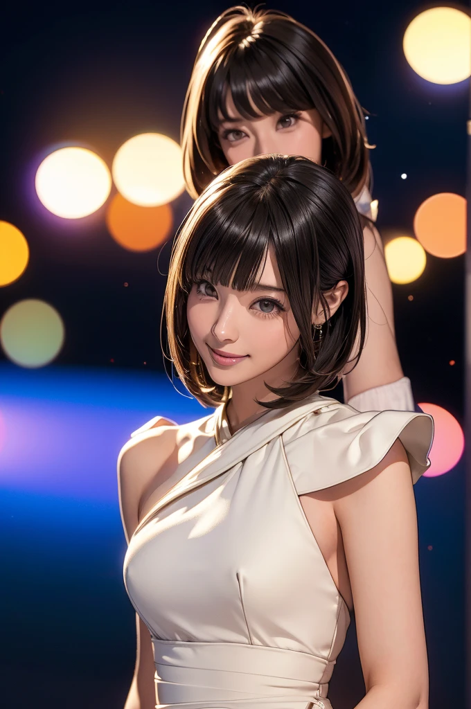 image quality:Highest Quality
Camera Focus: Blurred background, space background light:sidelight
person:20-year-old female,Japanese,
trace: Gal model trace 、
Bright light、
Daytime hairstyles: Short Bob、With bangs
dress:Galシースルーカジュアルパステルピンク
表情: The best smile、Gal