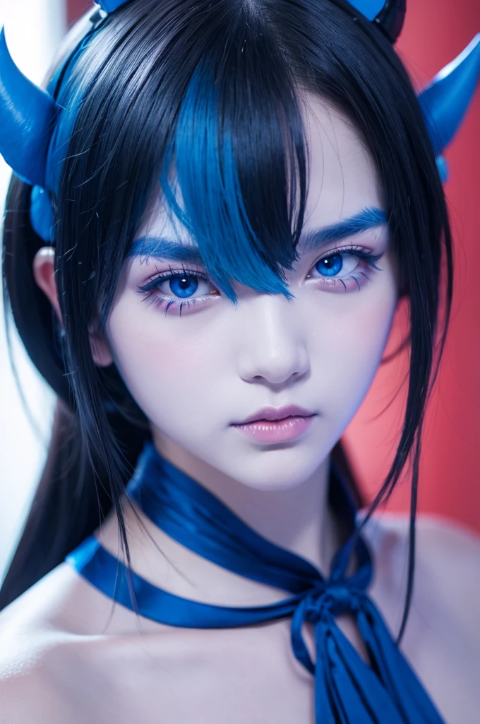 Cool blue demon from anime
