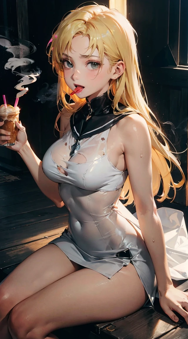 masterpiece, highest quality, 1. Female,  20-year-old, ((short hair)), Surrealism(score_9,score_8_up,score_7_up),1woman,solo,source_anime,mature,big sister,middle age,blonde hair,green eyes,wide hips, large breasts,looking at viewer, Painting, white old shirt, blue ripped jeans, studio art by (Carl Larsson:1.2),(post-Impressionist),,((oil painting)),soft lighting,COOL,cammy sf6, 1girl,solo,blonde hair, short hair,Absurd resolution, A high resolution, (tmasterpiece:1.4), ((gigantic braests)), ultra - detailed, 1girll, brown color eyes, cabelos preto e longos，Wear a police uniform and a short skirt, the city street,sexyposture, The camera is close to the body　1girl, solo, maria tachibana, blonde hair, hair over one eye, short hair, green eyes, large breast, sexy bra, cowboy shot (masterpiece), (best quality), (ultra-detailed), (HD)
Black hair, massive breasts, long hair, blue eyes, smiling happily, light makeup, G-cup breasts, makeup, eyelashes, shiny skin, shiny hair, vibrant colors, dynamic lighting, realistic shadows, school uniform, button-up shirt, bowtie, pleated skirt, cardigan, looking at viewer, cute pose, (masterpiece, best quality), perfect slim fit body, thick thighs, nice breasts, braided twintails, printed sleeveless cropped t-shirt, jeans, necklace, bracelets, backpack, big gorgeous eyes, parted lips, blush, walking pose, college compound, natural lighting