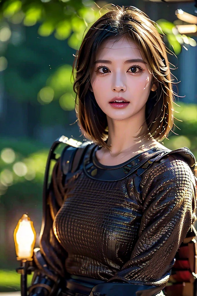 ((kyoto)),Sengoku period、(((Battlefield 1:10)))、((((night、Firelight 1:8))))、perfection、8k、((katana))、((Covered in scars))、desperate look、((((My face is stained with sweat and dirt、1:5)))、((((fight))))、((arms))、Big Breasts、、Torch fire、encampment、get a scratch、((samurai armor))、((((((Enthusiast、Command、roar、anger、Shout))))