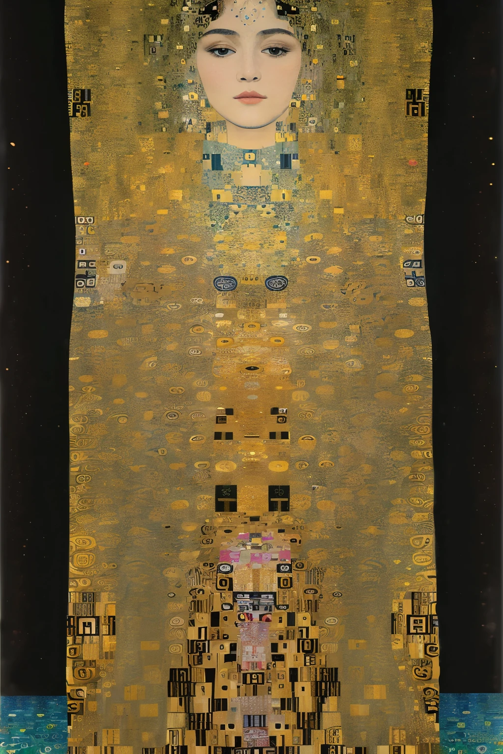 ((best quality)), ((maextremely delicate and beautiful, Amazing, finely detail, masterpiece, ultra-detailed, highres,best illustration, best shadow,intricate,sharp focus, high quality, Gustav Klimt anarchist utopia with festivities in landscape dark colour-scheme easy on the eye underwatersterpiece)), (detailed),