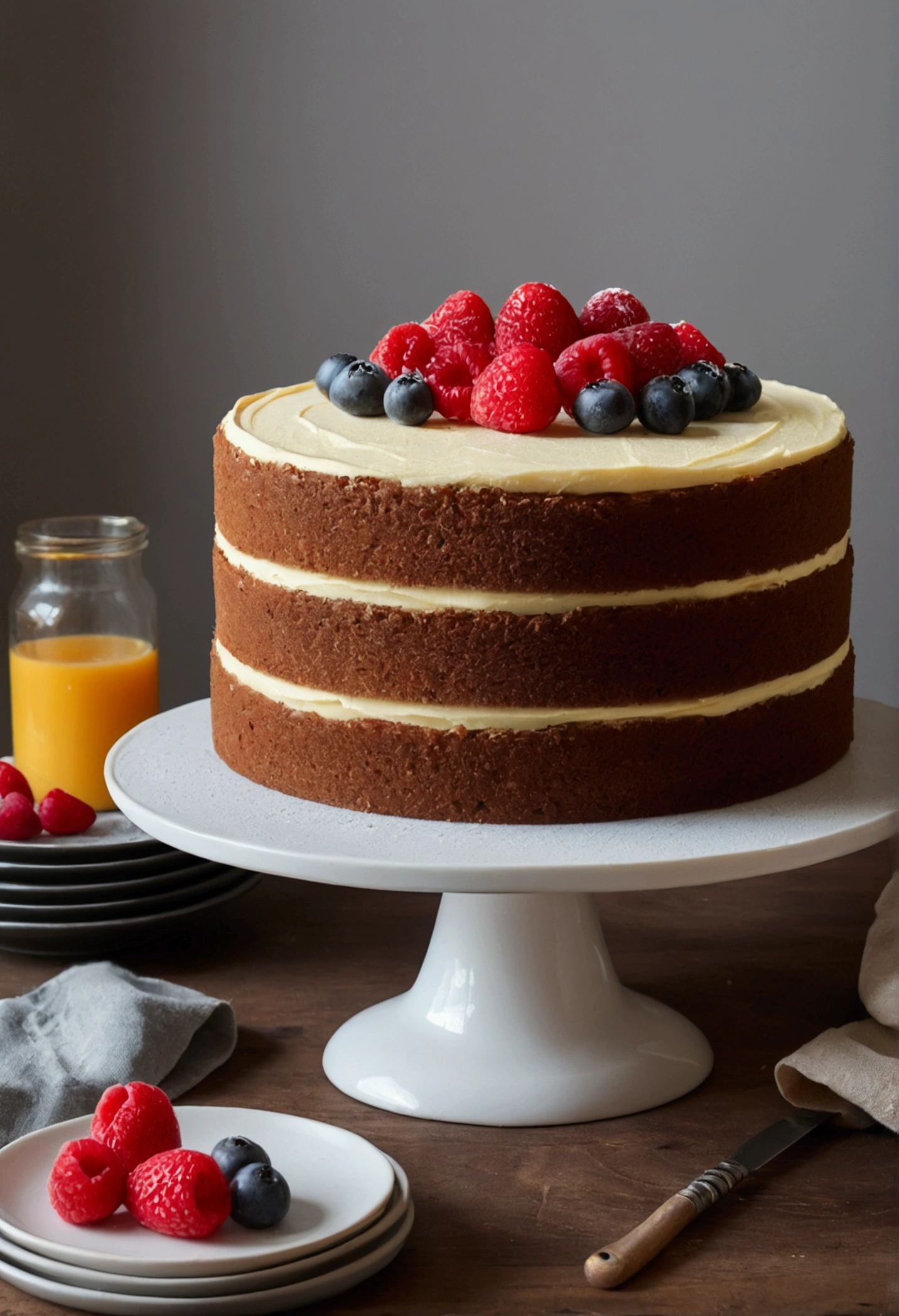 (higher resolution, distinct_imageio) the best quality, a simple cake without frosting